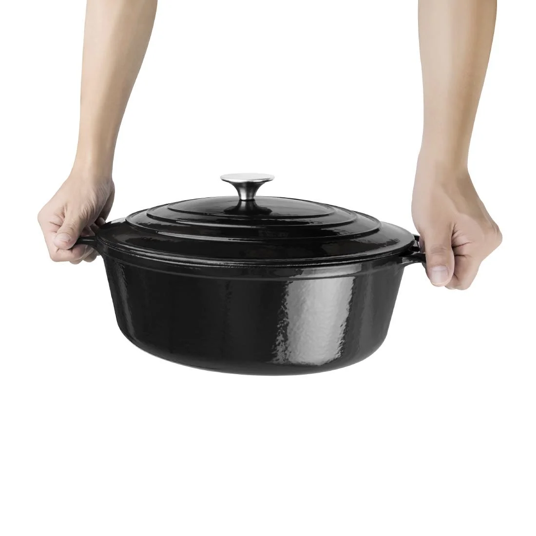 Vogue Black Oval Casserole Dish 5Ltr - Image 5