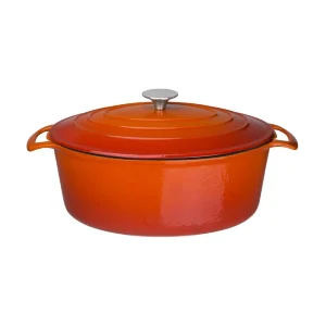 Vogue Orange Oval Casserole Dish 6Ltr