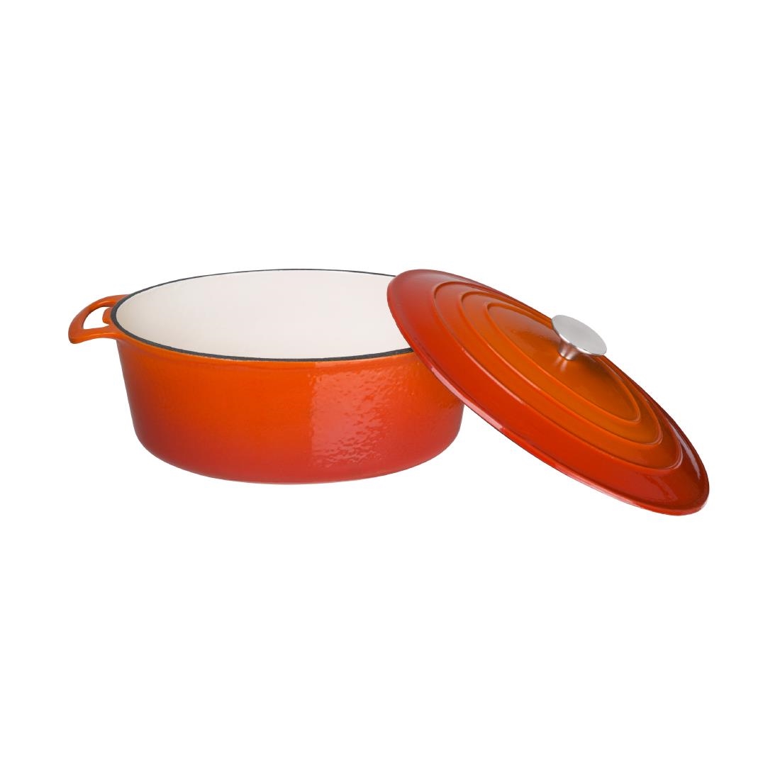 Vogue Orange Oval Casserole Dish 6Ltr
