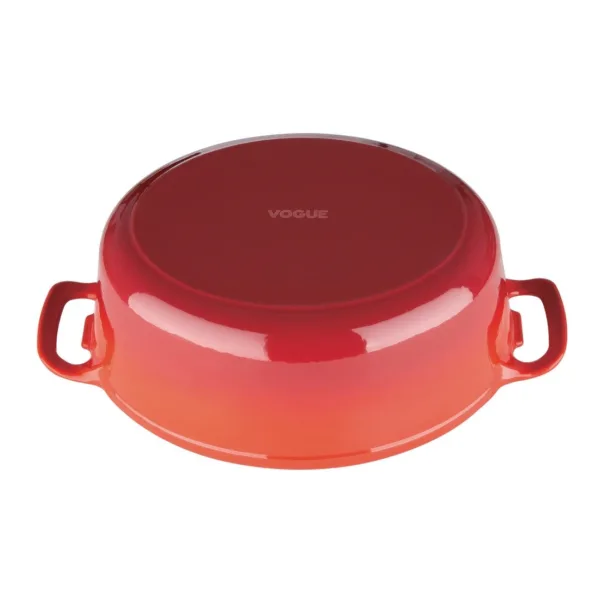 Vogue Red Oval Casserole Dish 5Ltr
