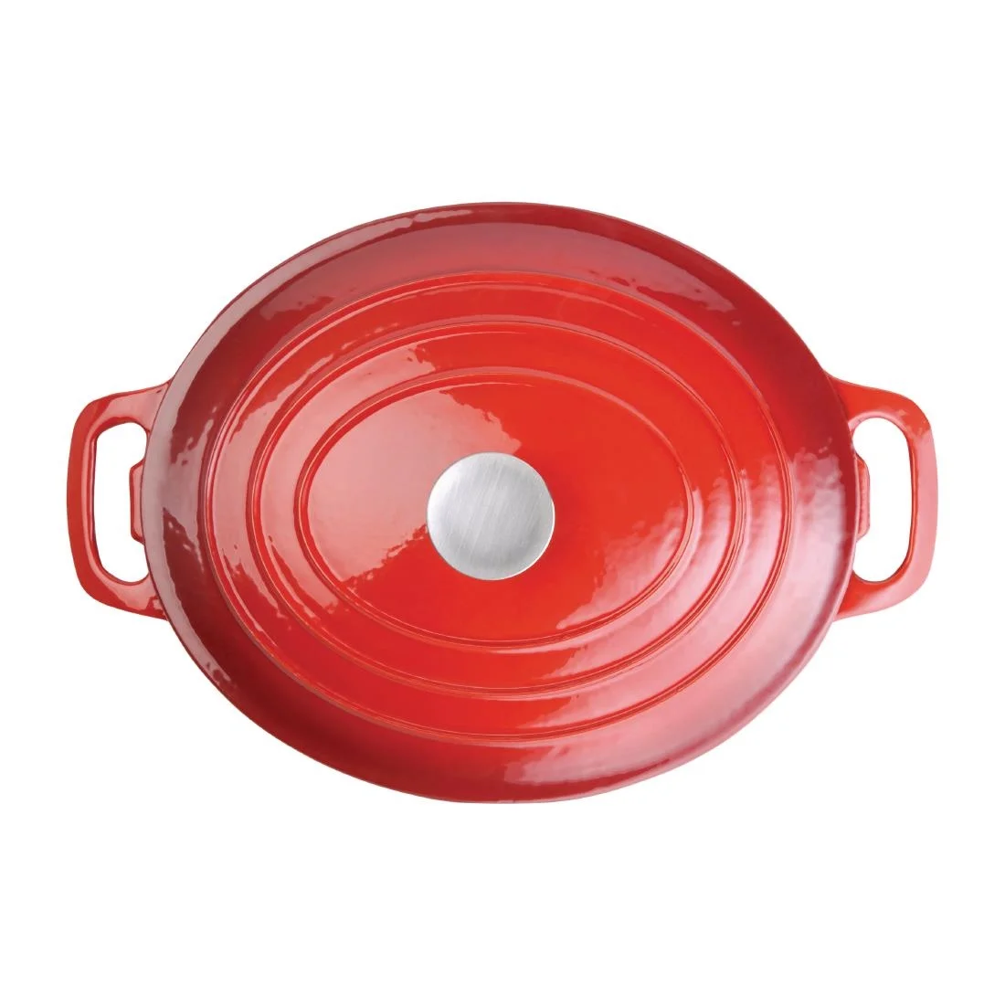 Vogue Red Oval Casserole Dish 6Ltr - Image 3