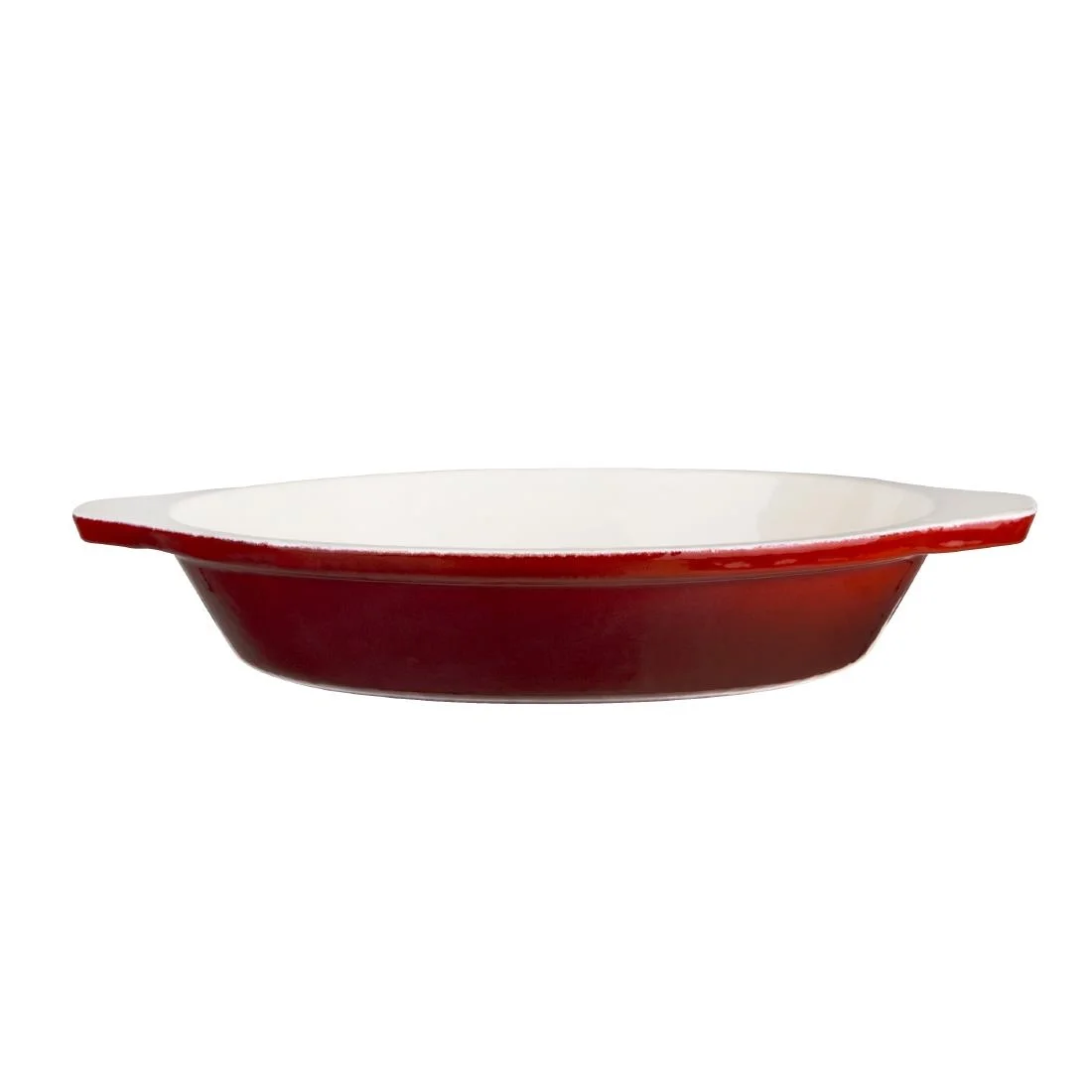 Vogue Red Round Cast Iron Gratin Dish 400ml - Image 2