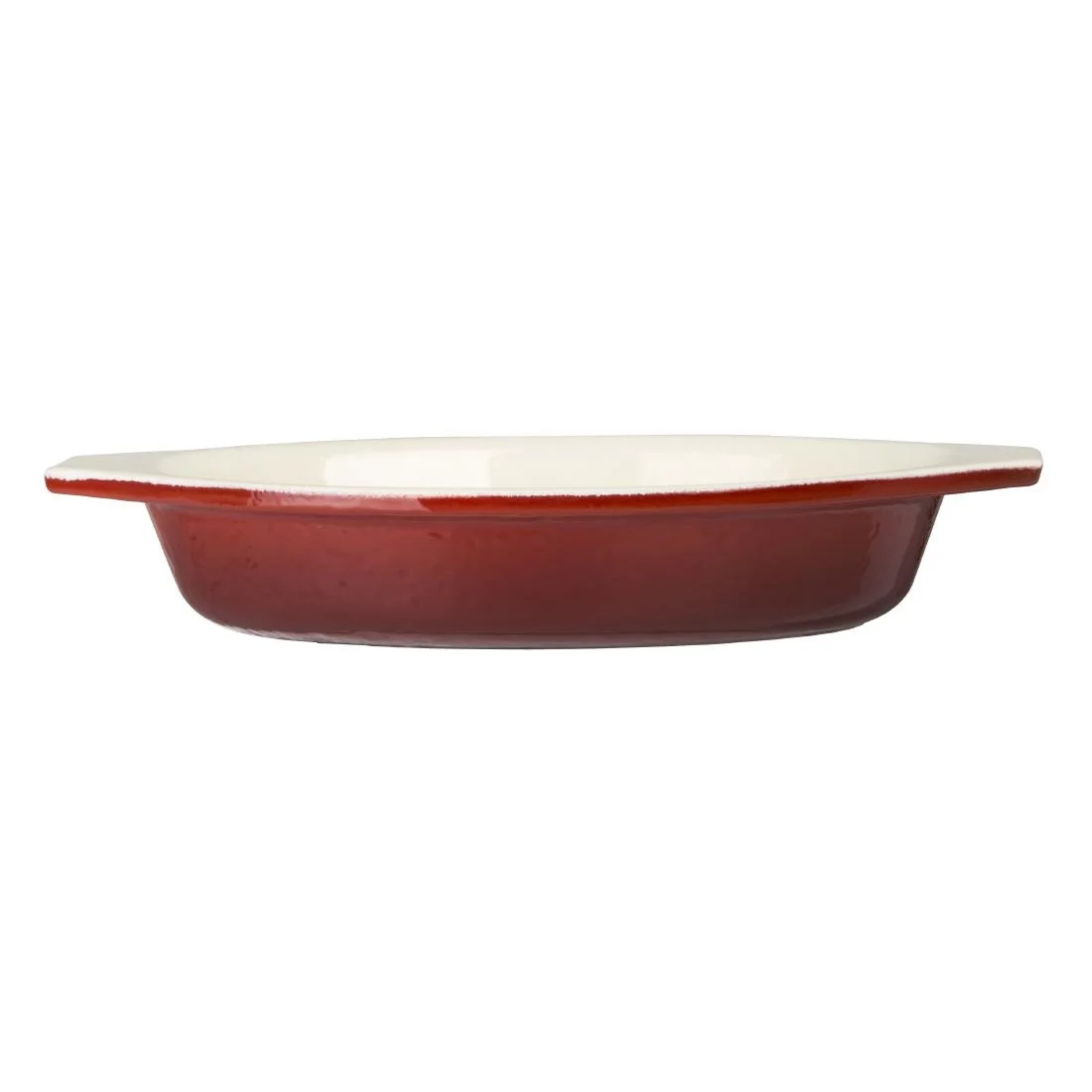 Vogue Red Oval Cast Iron Gratin Dish 650ml - Image 2