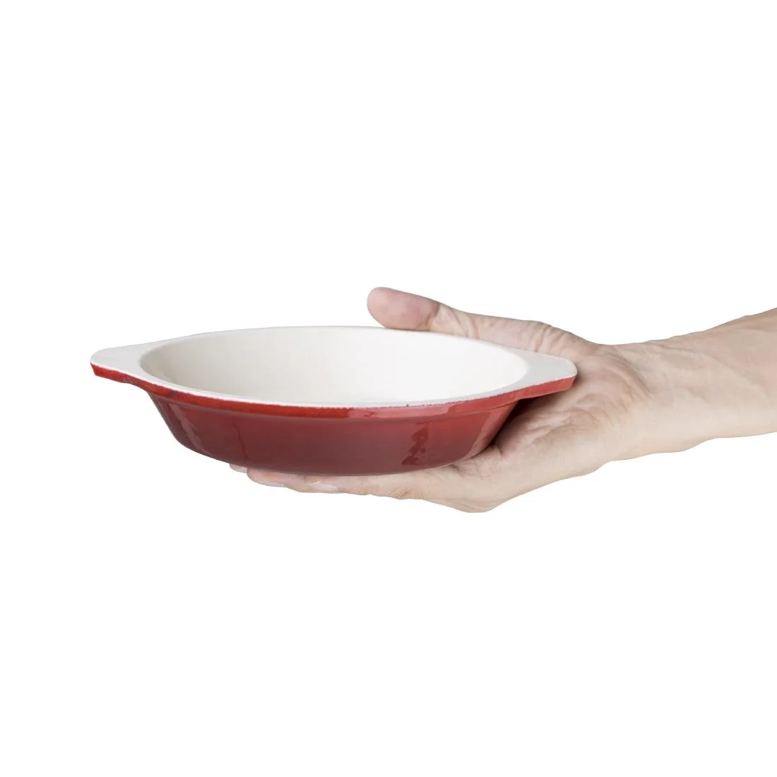 Vogue Red Oval Cast Iron Gratin Dish 650ml - Image 4