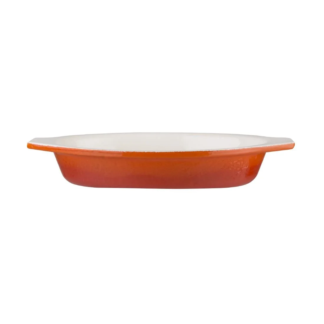 Vogue Orange Oval Cast Iron Gratin 650ml - Image 2
