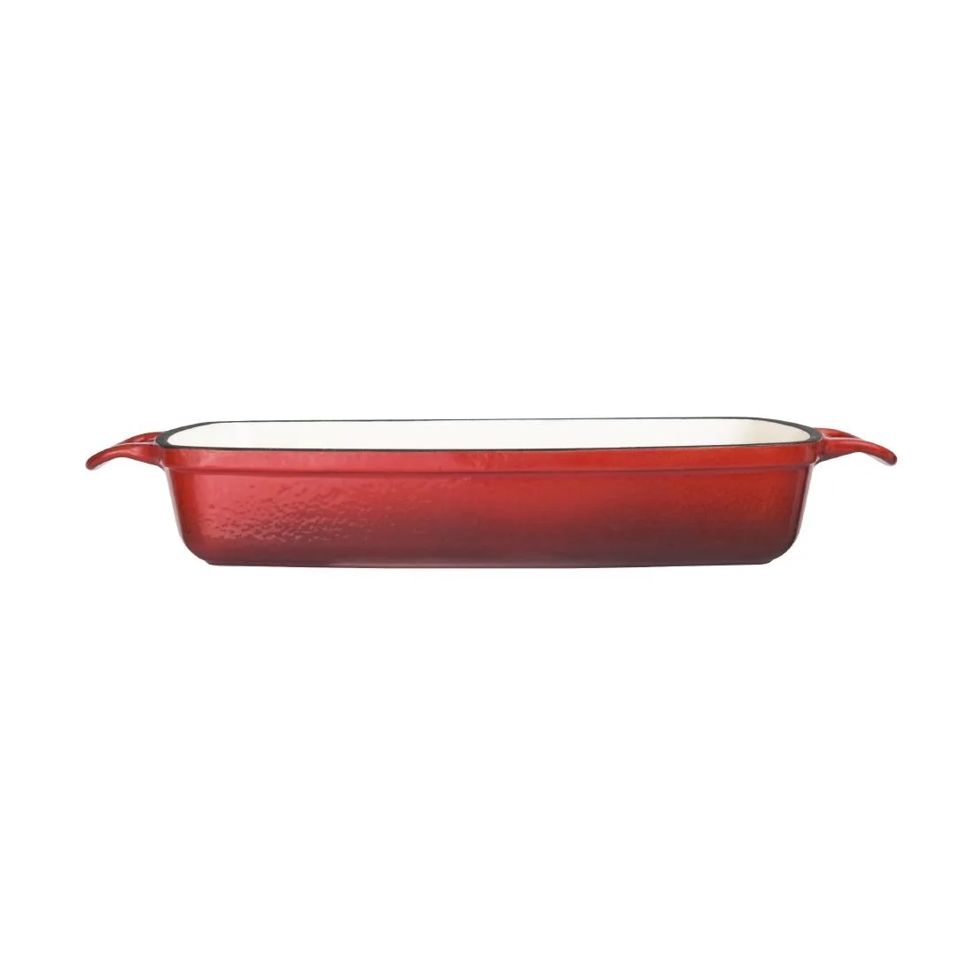 Vogue Red Rectangular Cast Iron Dish 1.8Ltr - Image 4