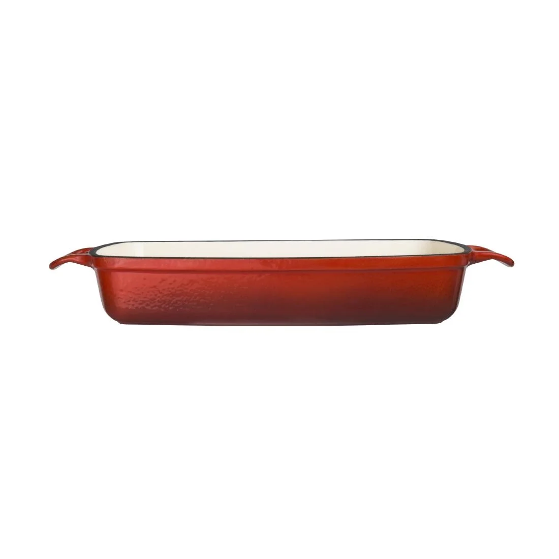 Vogue Red Rectangular Cast Iron Dish 2.8Ltr - Image 3