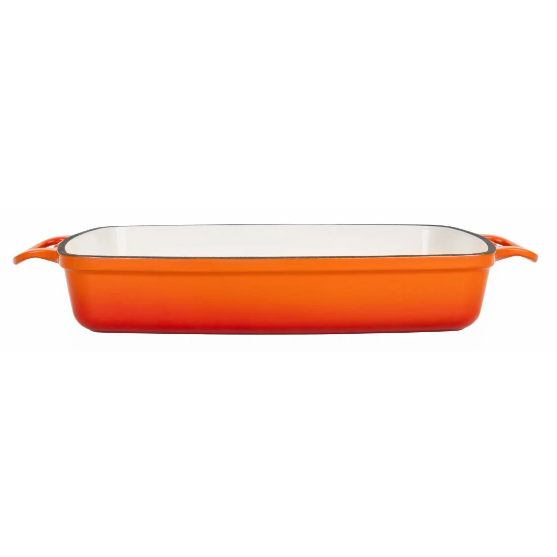 Vogue Orange Rectangular Cast Iron Dish 2.8Ltr - Image 3