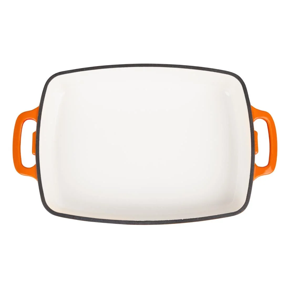 Vogue Orange Rectangular Cast Iron Dish 2.8Ltr - Image 5