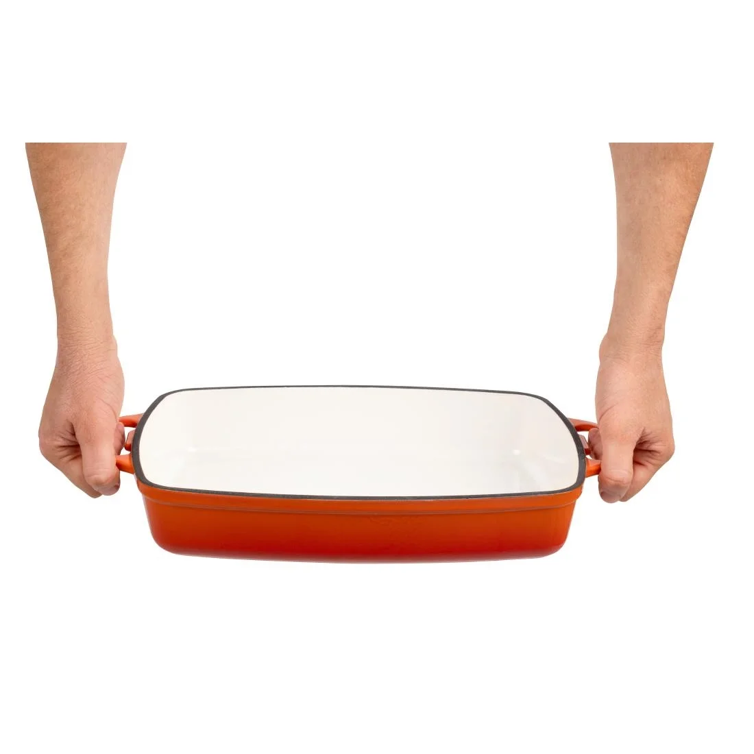 Vogue Orange Rectangular Cast Iron Dish 2.8Ltr - Image 7