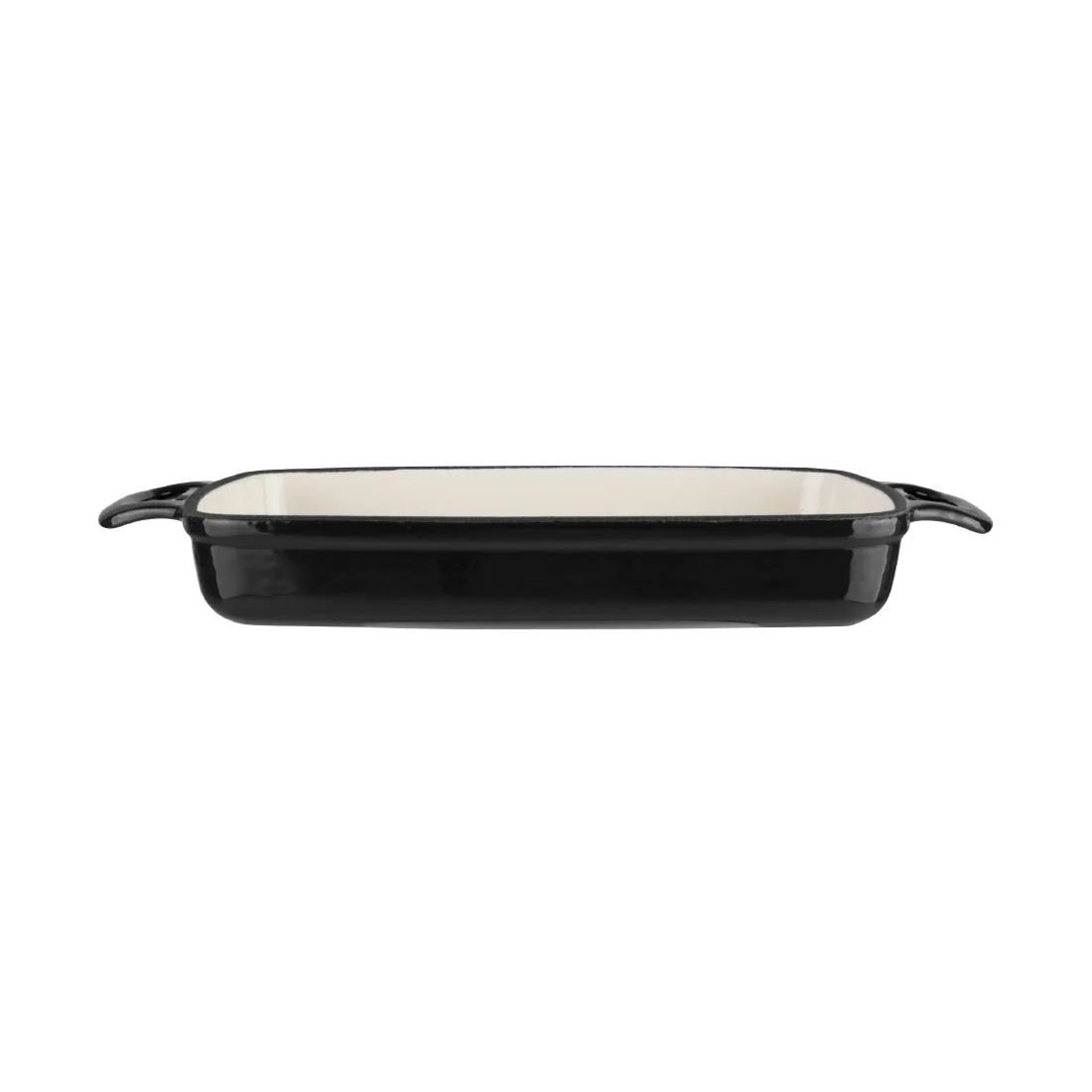 Vogue Black Rectangular Cast Iron Dish 1.8Ltr - Image 2