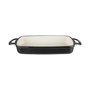 Vogue Black Rectangular Cast Iron Dish 2.8Ltr