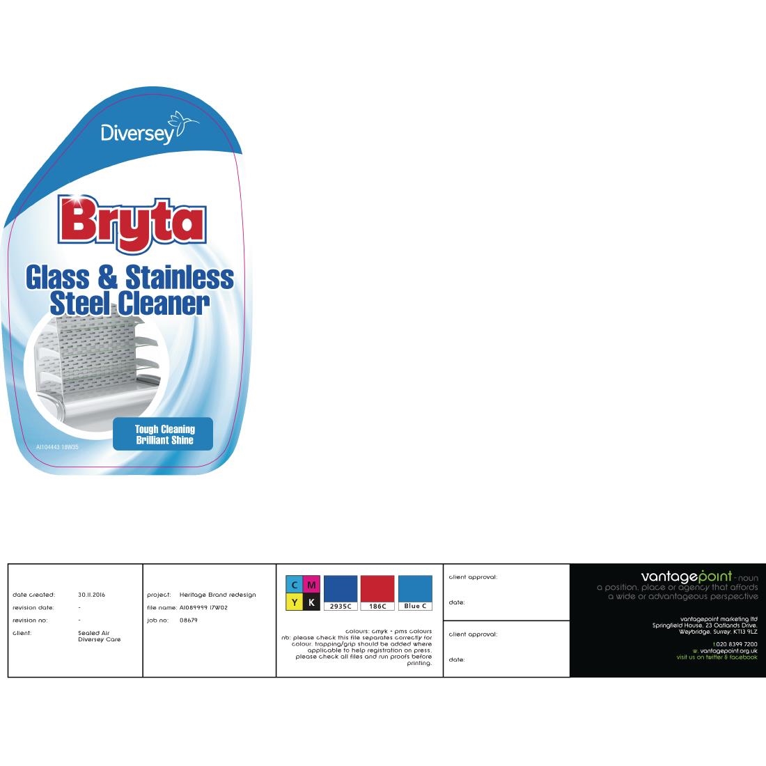 Bryta Glass and Stainless Steel Cleaner 750ml