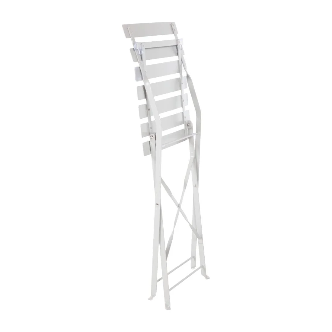 Bolero Perth Grey Pavement Style Steel Folding Chairs (Pack of 2) - Image 4