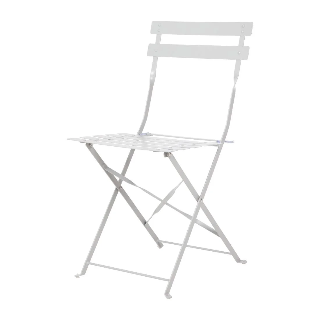 Bolero Perth Grey Pavement Style Steel Folding Chairs (Pack of 2) - Image 5