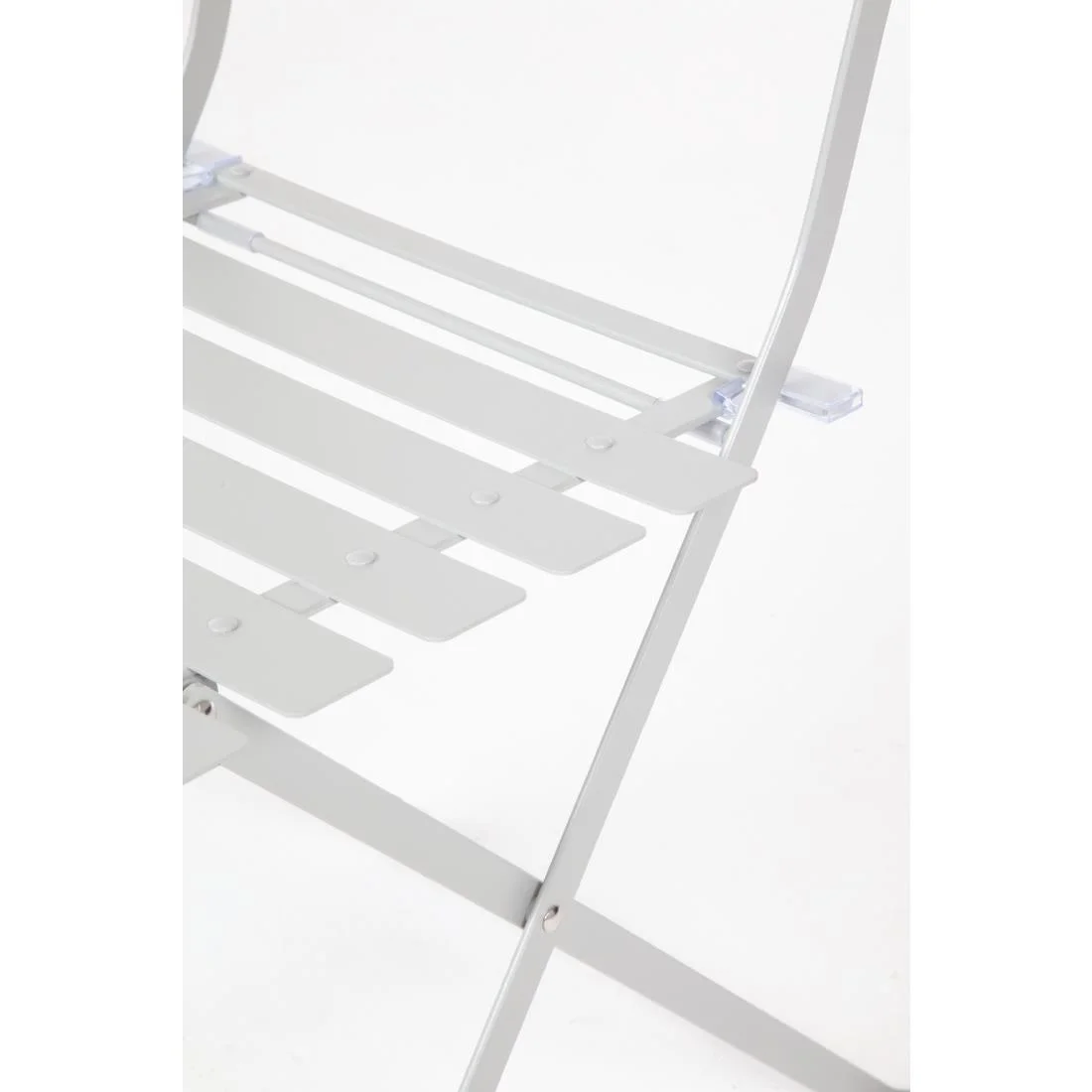 Bolero Perth Grey Pavement Style Steel Folding Chairs (Pack of 2) - Image 7