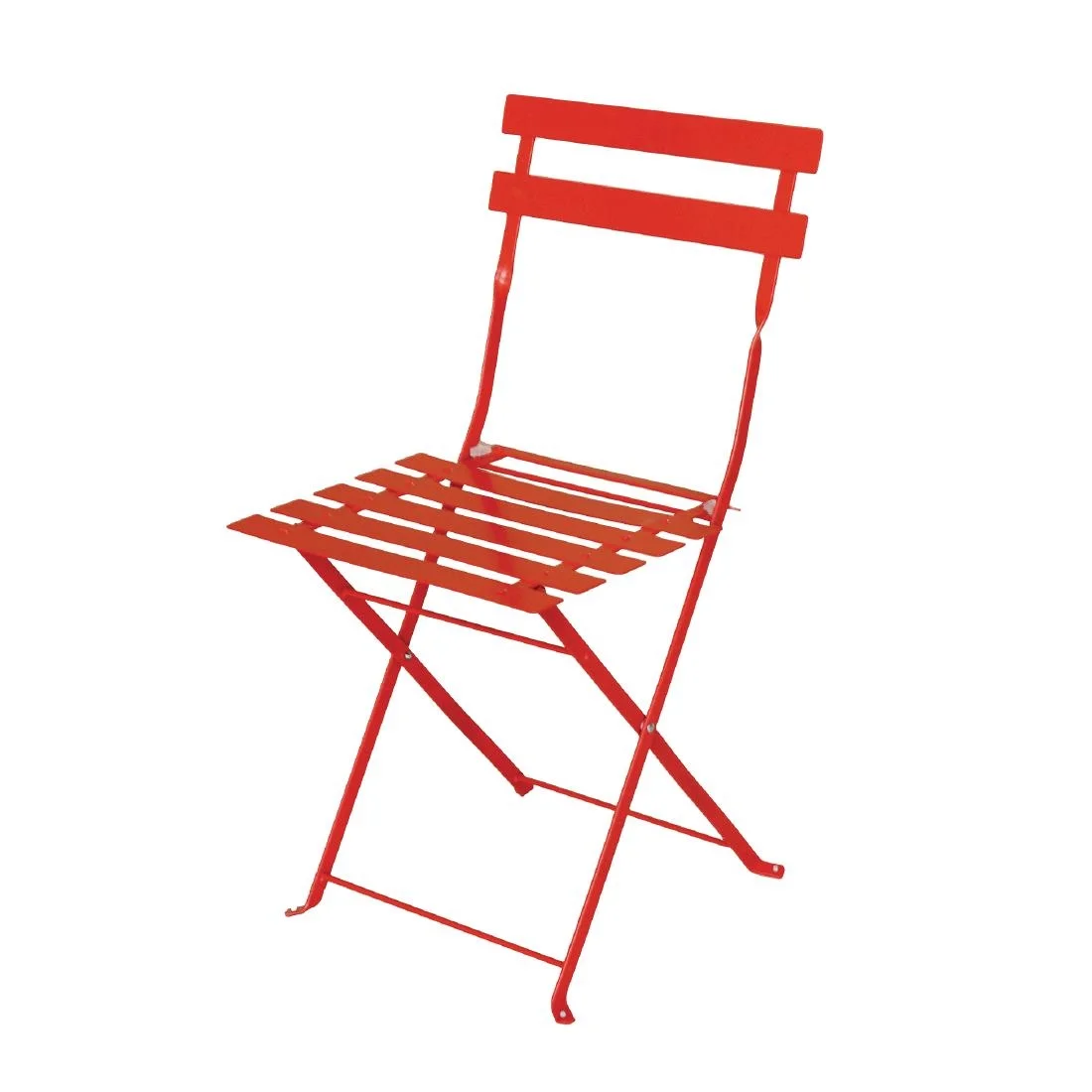 Bolero Perth Red Pavement Style Steel Folding Chairs (Pack 2) - Image 2
