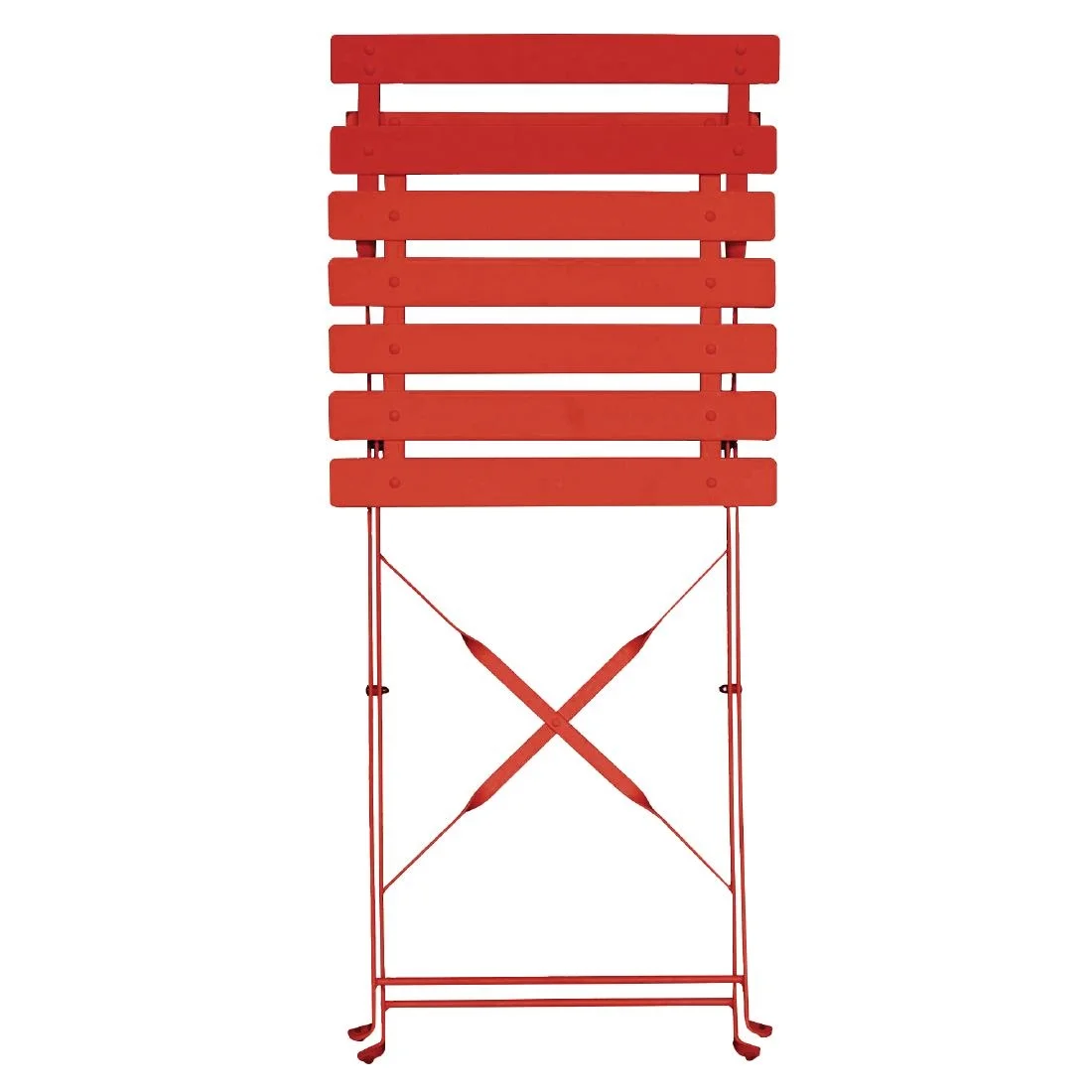 Bolero Perth Red Pavement Style Steel Folding Chairs (Pack 2) - Image 3