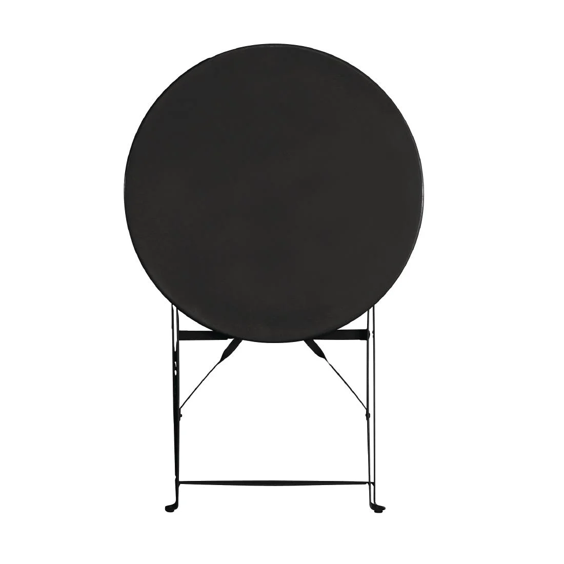 Bolero Black Pavement Style Steel Table 595mm - Image 3