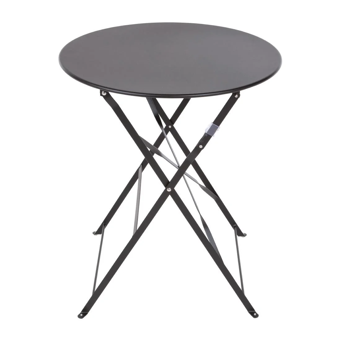 Bolero Black Pavement Style Steel Table 595mm - Image 5