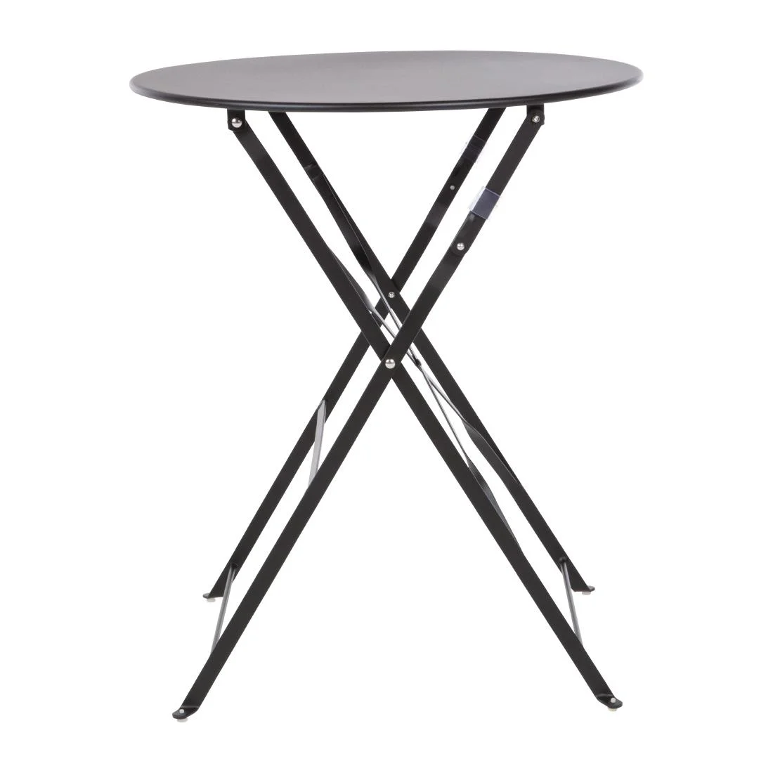 Bolero Black Pavement Style Steel Table 595mm - Image 10