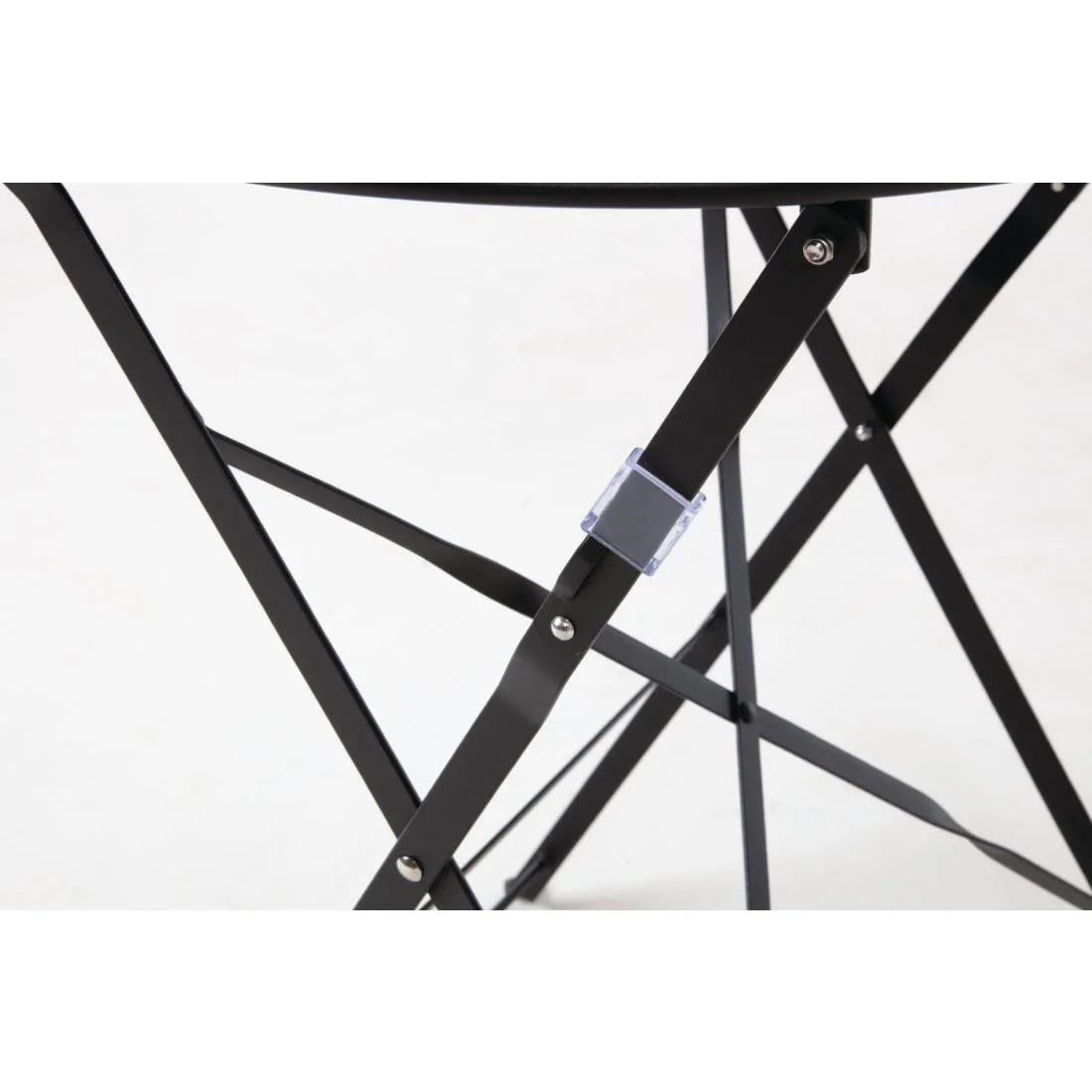 Bolero Black Pavement Style Steel Table 595mm - Image 8