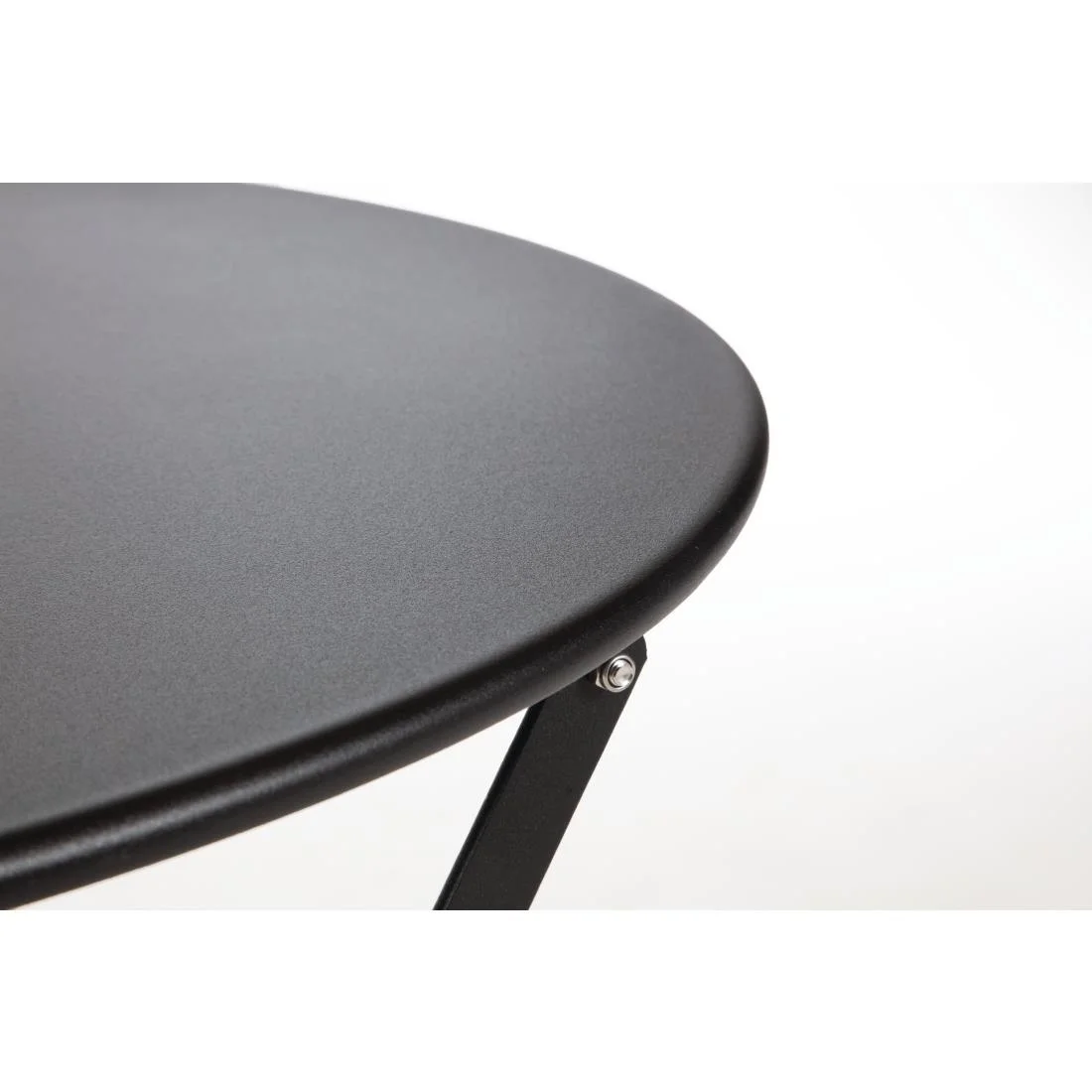 Bolero Black Pavement Style Steel Table 595mm - Image 9