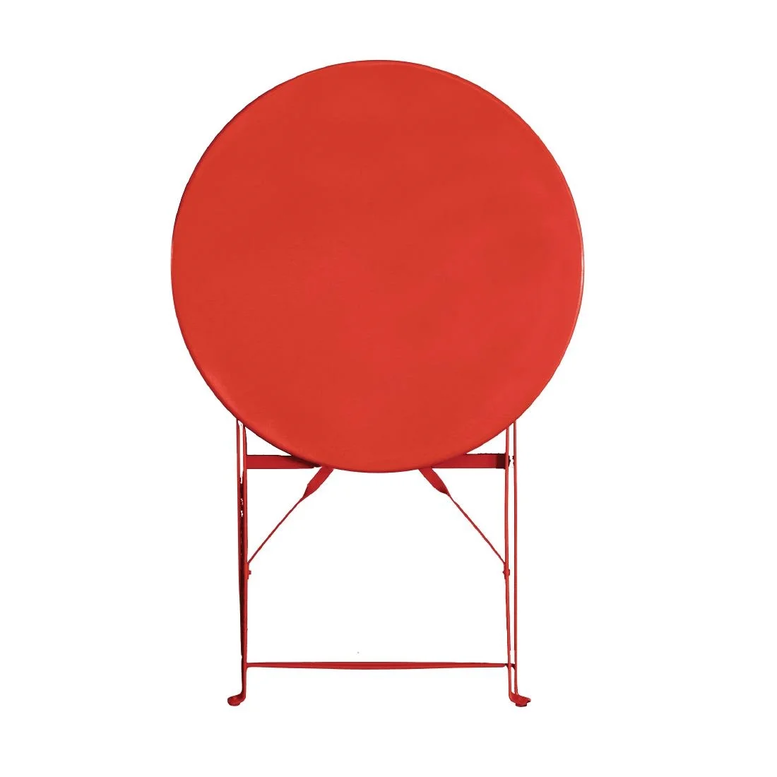 Bolero Red Pavement Style Steel Table 595mm - Image 3