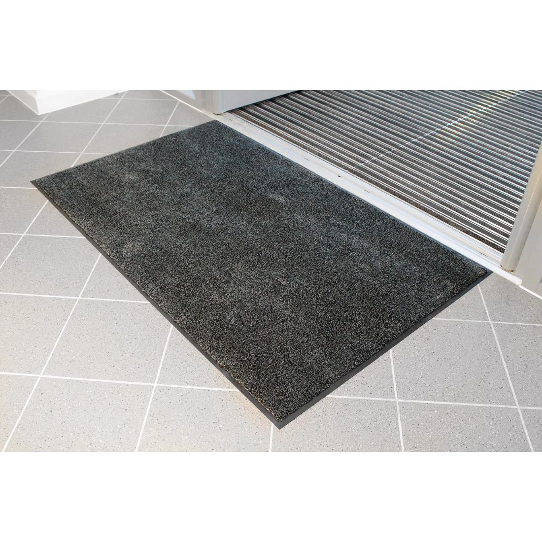 Coba Black Microfibre Entrance Mat Large - Image 2