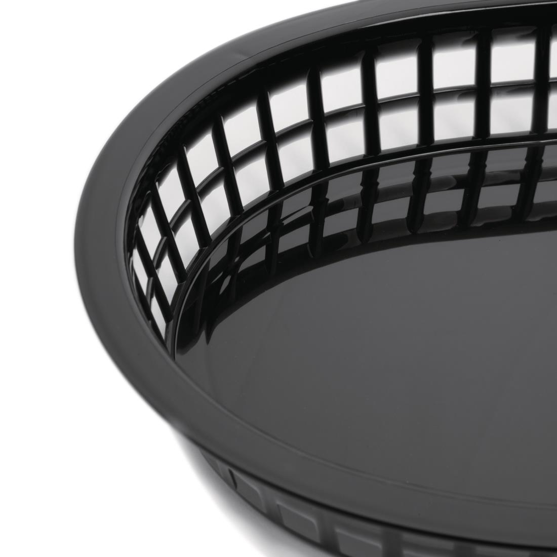 Oval Food Basket Black