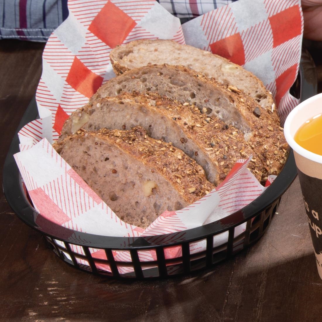 Oval Food Basket Black