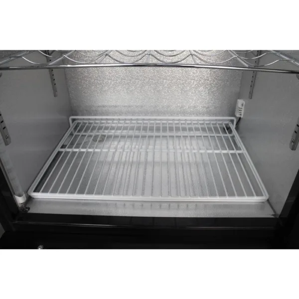 Polar Upright Back Bar Cooler with Hinged Door in Black 307Ltr