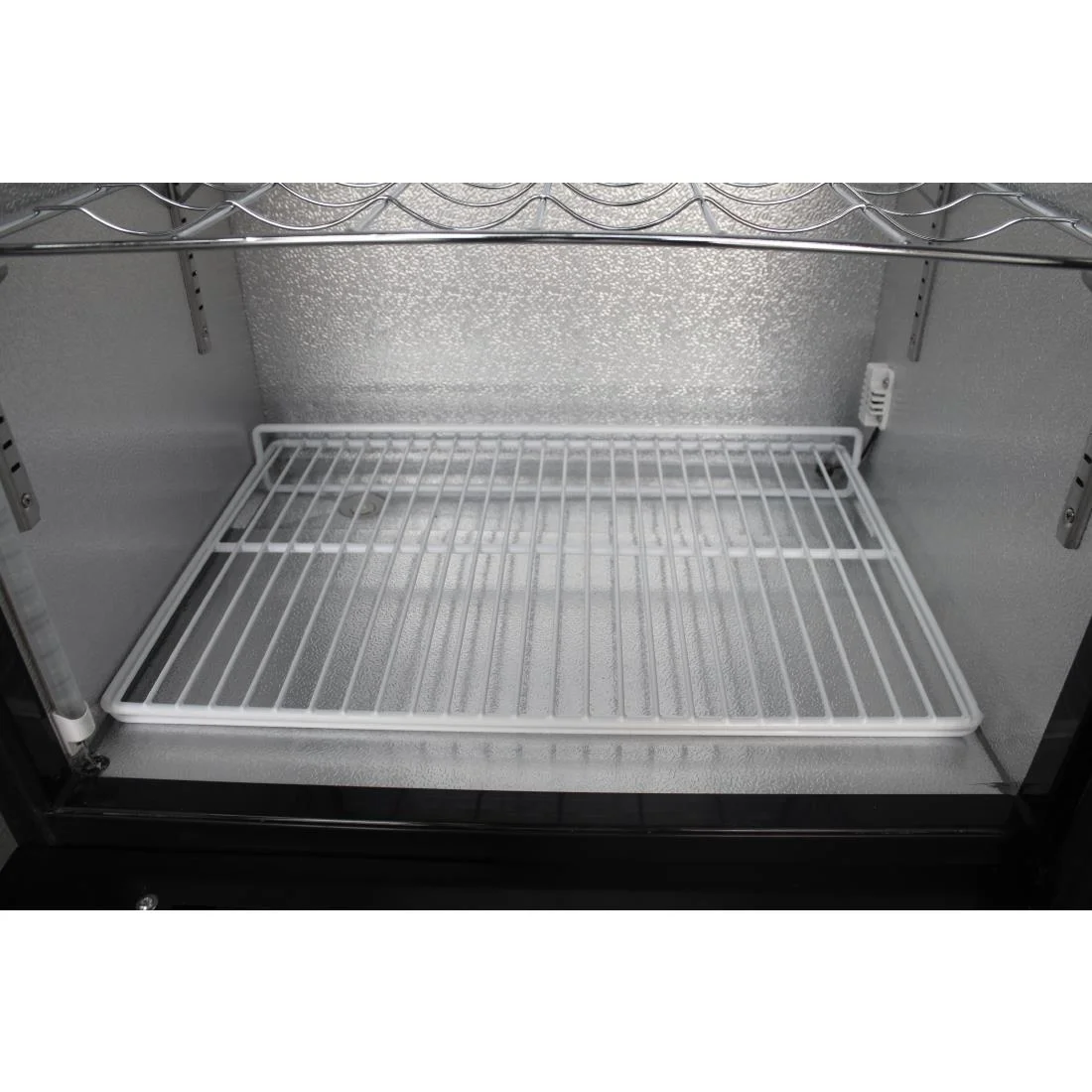 Polar Upright Back Bar Cooler with Hinged Door in Black 307Ltr - Image 3