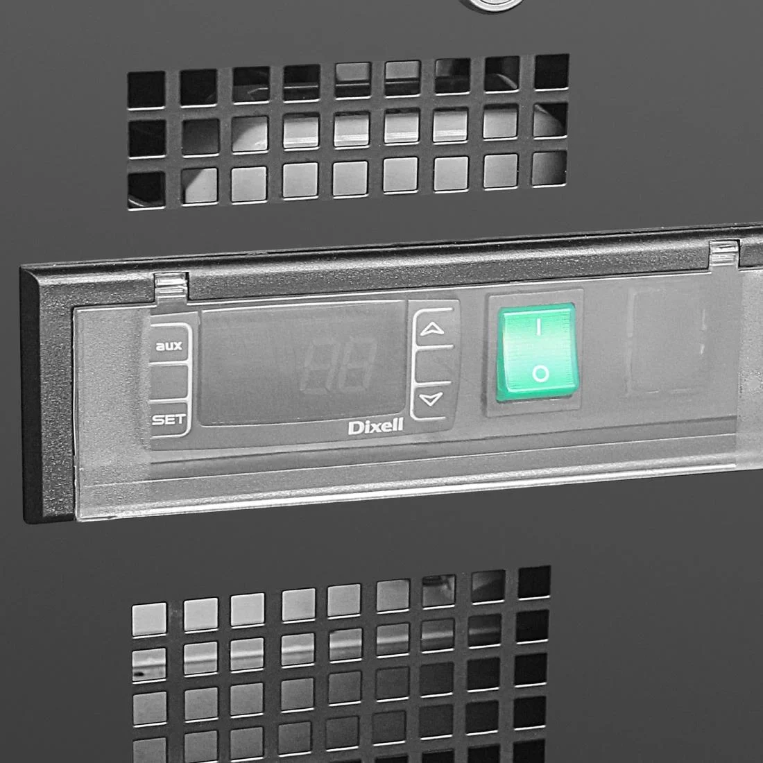 Polar Upright Back Bar Cooler with Hinged Doors in Black 490Ltr - Image 6