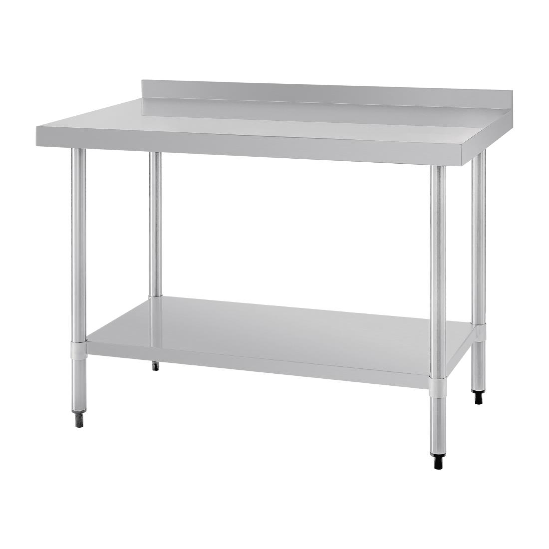 Vogue Stainless Steel Table with Upstand 1200mm