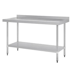 Vogue Stainless Steel Table with Upstand 1500mm