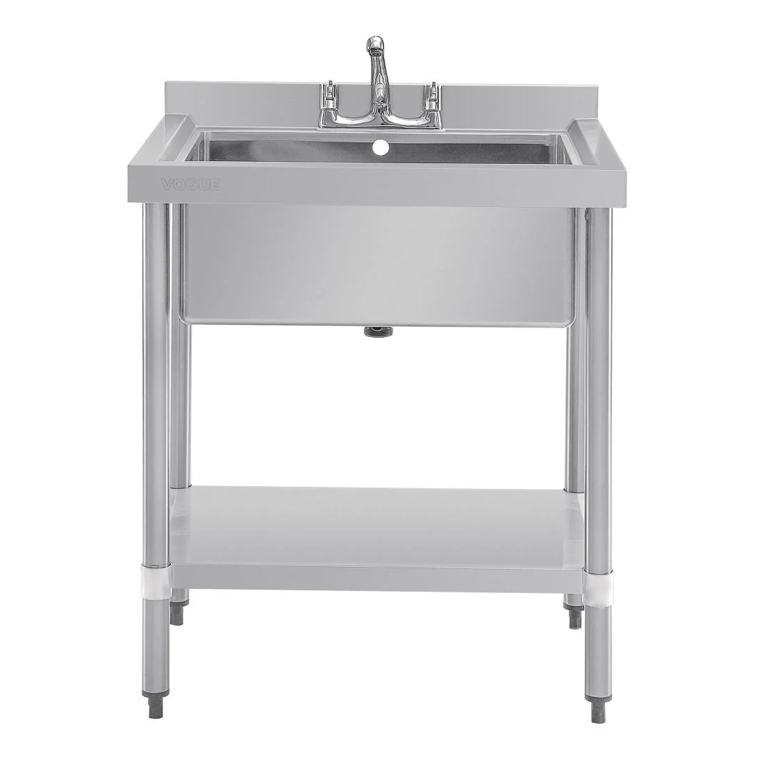 Vogue Stainless Steel Midi Pot Wash Sink with Undershelf - Image 2