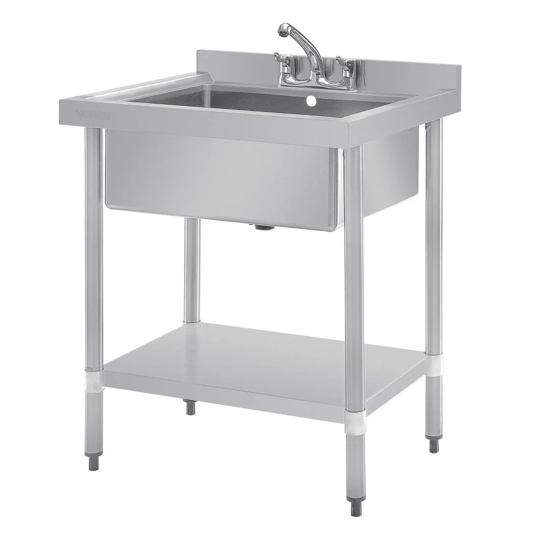 Vogue Stainless Steel Midi Pot Wash Sink with Undershelf - Image 3