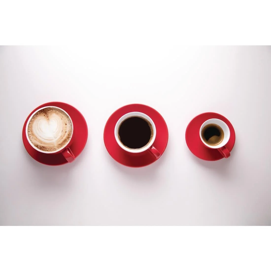 Olympia Cafe Cappuccino Cups Red 340ml - Image 2