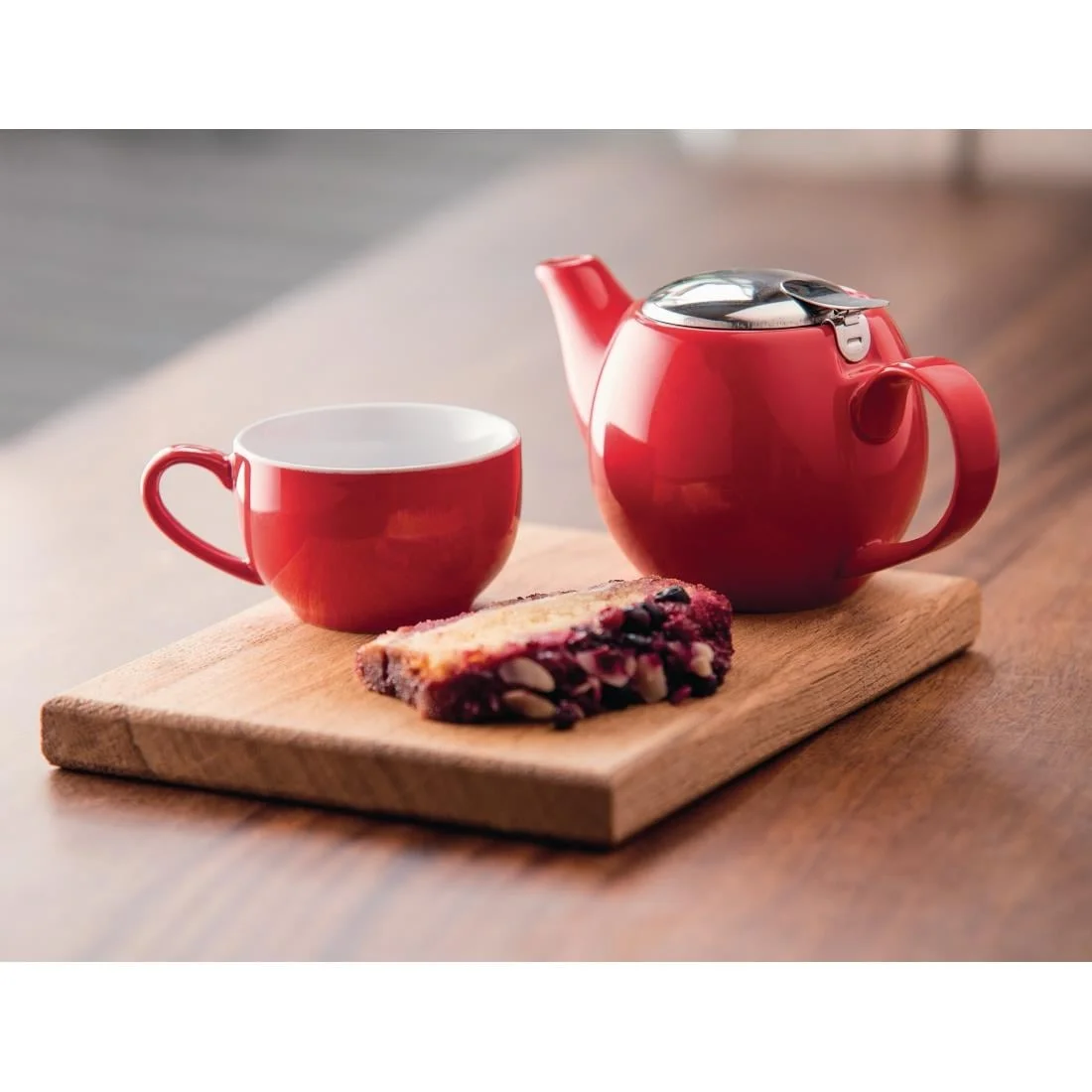 Olympia Cafe Teapot 510ml Red - Image 2