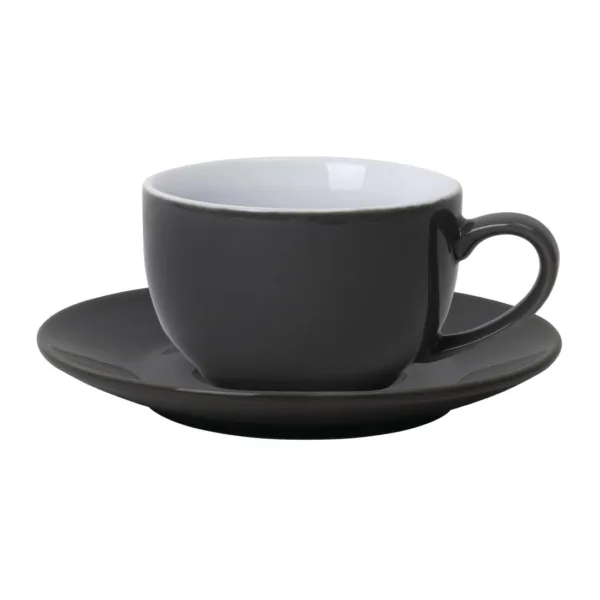 Olympia Cafe Saucers Charcoal 158mm
