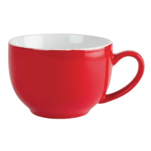 Olympia Cafe Cappuccino Cups Red 340ml