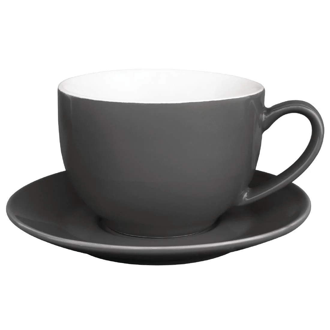 Olympia Cafe Saucers Charcoal 158mm - Image 3