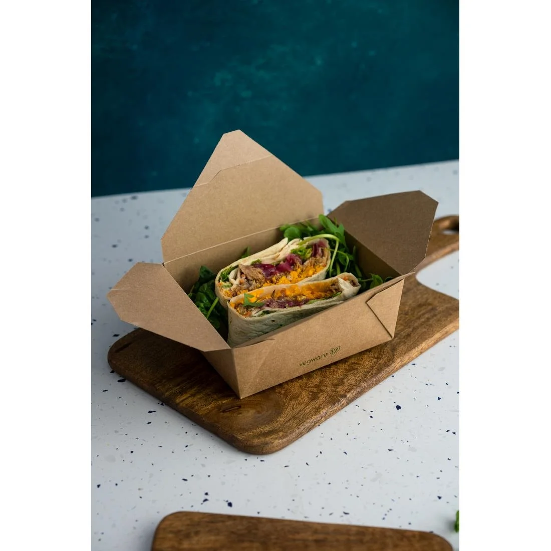 Vegware Compostable Paperboard Food Boxes No.8 1300ml / 46oz (Pack of 300) - Image 2