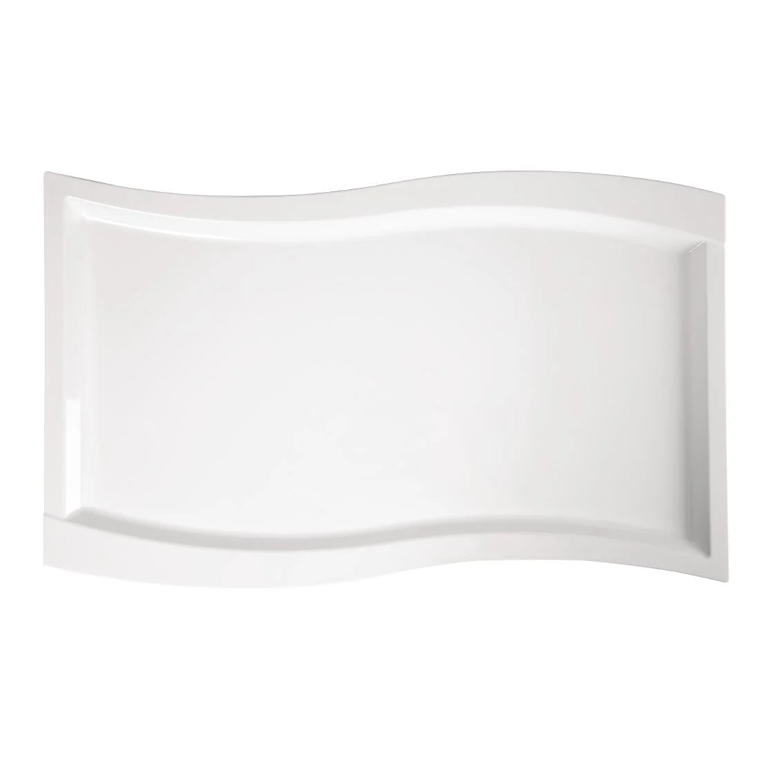 APS Wave Melamine Platter White GN 1/1 - Image 3