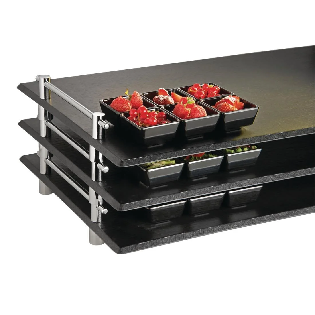 APS Slate Effect Melamine Stacking Tray 530x 325mm - Image 3
