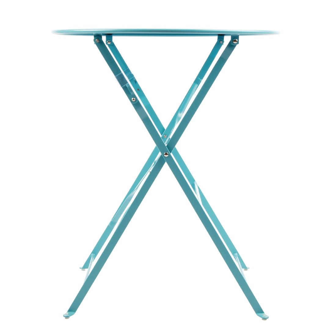 Bolero Seaside Blue Pavement Style Steel Table 595mm