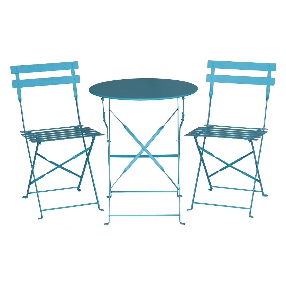 Bolero Seaside Blue Pavement Style Steel Table 595mm