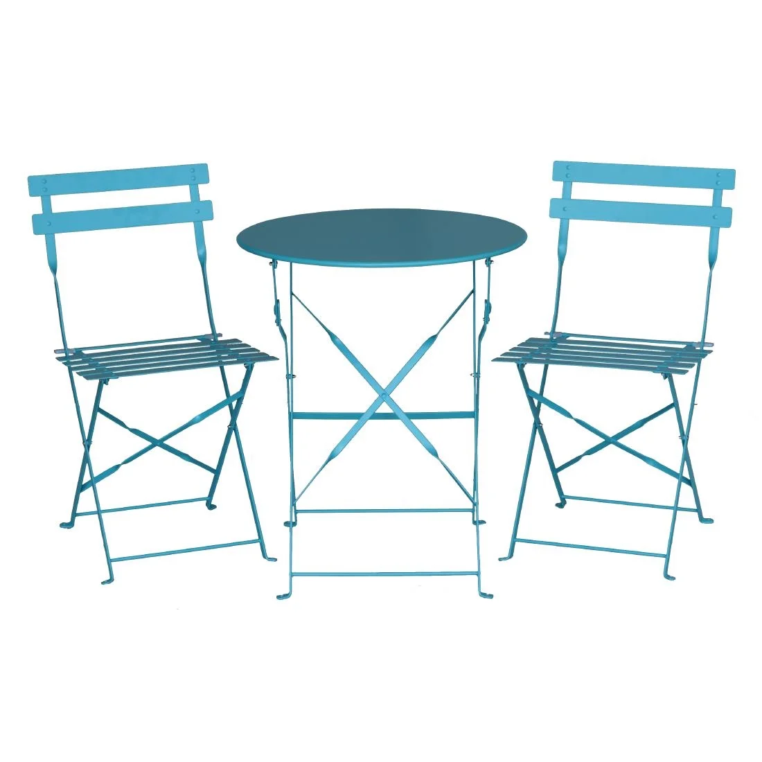 Bolero Perth Blue Pavement Style Steel Folding Chairs (Pack of 2) - Image 11