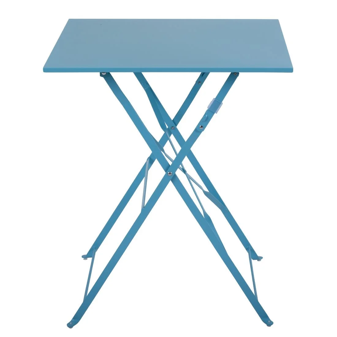 Bolero Seaside Blue Pavement Style Steel Table Square 600mm - Image 2